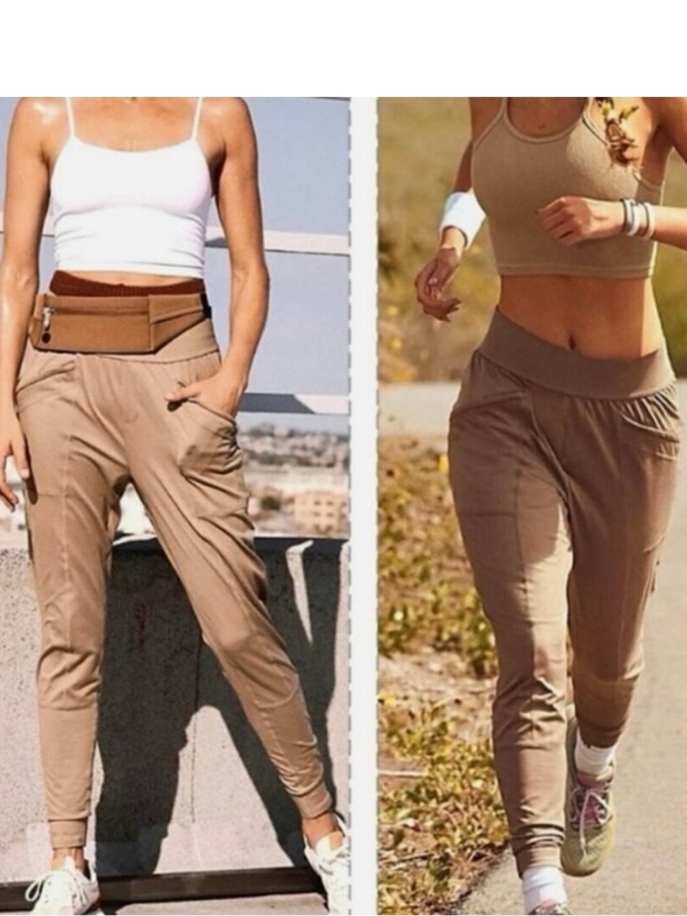 Free people movement high fives jogger taupe NEW
